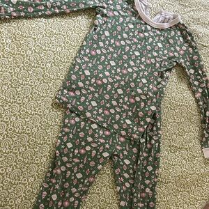 Lila and Hayes Pima Green Kids Pajamas